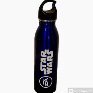 NEW With Tags Star Wars Metallic Blue Stainless Steel Water Bottle, 24 oz.